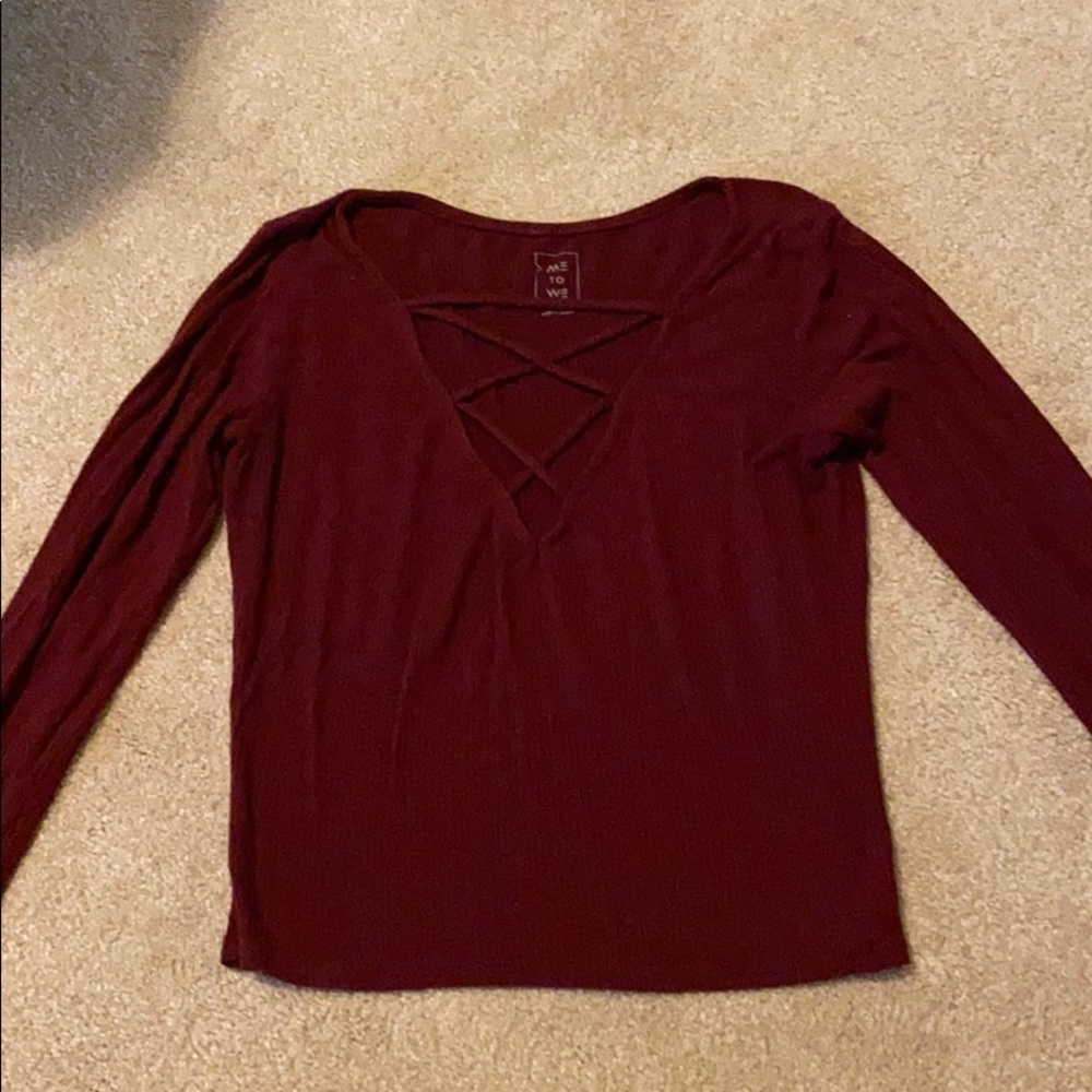 Long sleeve crop top